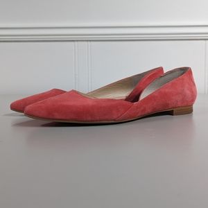 Marc Fisher pointed Suede D'orsay flats - coral